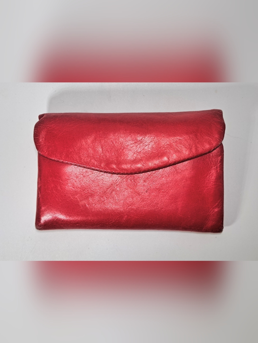 HOBO Red Leather Flap Wallet - Picture 4 of 8